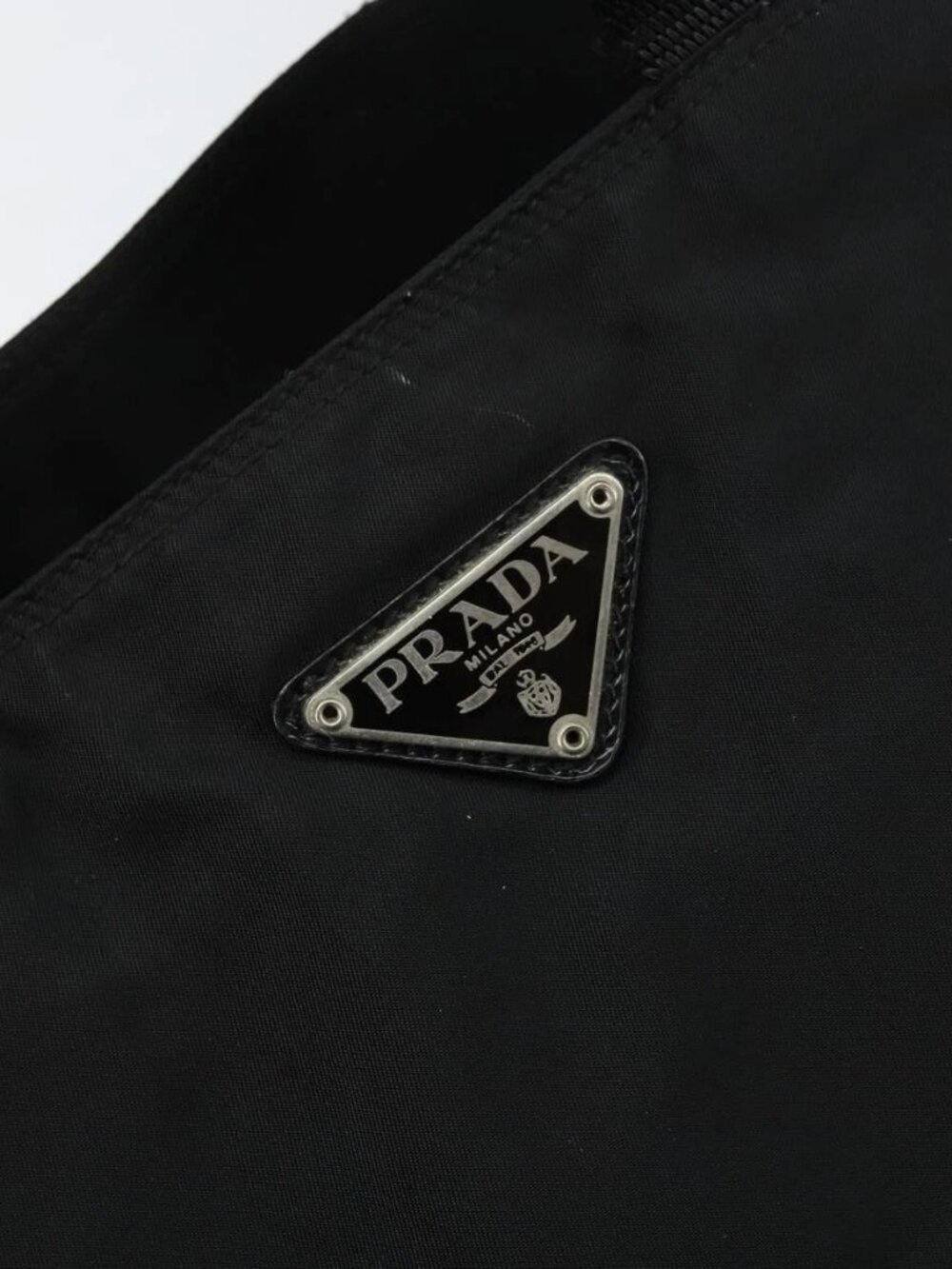 PRADA Tote Bag Nylon Black Silver Auth 158528 - Picture 10 of 16